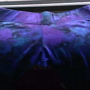 Aeropostale Leggins Yoga Pants Blue Floral SP